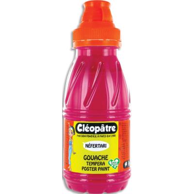 Pot de gouache Cleopatre Nefertari magenta - 250 ml x 8 - dès 3 ans - avec pinceau et entonnoir inté