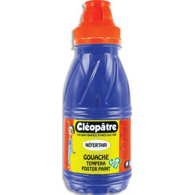 Pot de gouache Cleopatre Nefertari bleu outremer - 250 ml x 8 -dès 3 ans - avec pinceau et entonnoir