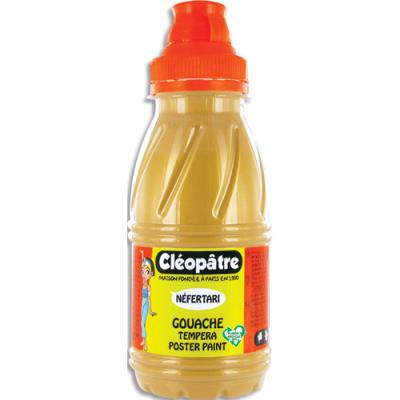 Pot de gouache Cleopatre Nefertari couleur or - 250 ml x 8 - dès 3 ans - avec pinceau et entonnoir i