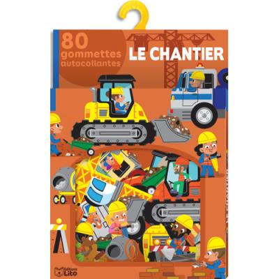 Boîte de 80 gommettes Lito Diffusion sur le thème du chantier - A partir de 3 ans