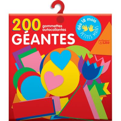 Boîte de 200 gommettes géantes pour les tout-petits Lito Diffusion - 12 formes - A partir de 18 mois
