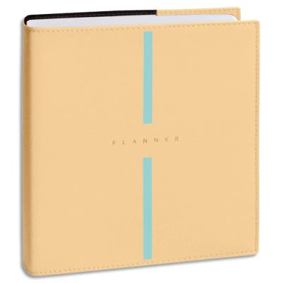 Plan Day Quo Vadis - 1 jour par page (sauf week-end), format : 16 x 16 cm piqûre Billy coloris crème