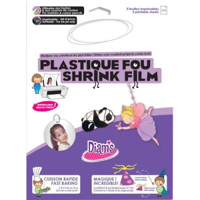 Pochette de 5 feuilles A4 de plastique dingue Oz International Diam's blanc - imprimable - recto ver