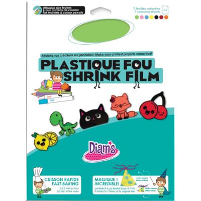 Pochette de 7 feuilles A4 de plastique dingue Oz International Diam's couleurs assorties