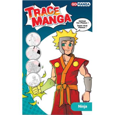 Pochoir Trace Manga Oz International pour apprendre à tracer facilement des personnages Manga Ninja