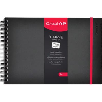 Carnet A4 de 40 feuilles recto verso Oz International - papier blanc 300 gr - pour dessiner des mang