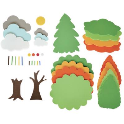 Kit 4 saisons Oz International - 540 pièces en mousse assorties (arbres, nuages...)