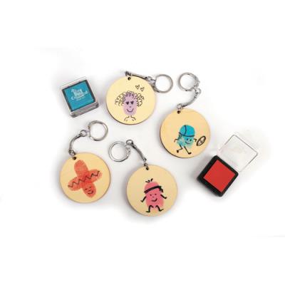 Lot de 10 porte-clés Graine Creative de forme ronde à personnaliser à l'infini