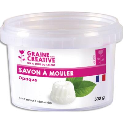 Boîte de savon en bloc Graine Creative 500 gr opaque - pour réaliser des savons - fond au micro-onde