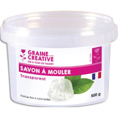 Boîte de savon en bloc Graine Creative 500 gr translucide - pour réaliser des savons - fond au micro