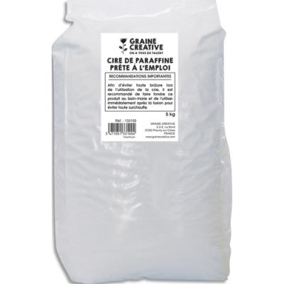 Sac de 5 kg de paraffine prête à l'emploi Graine Creative pour créer des bougies - fond au bain-mari