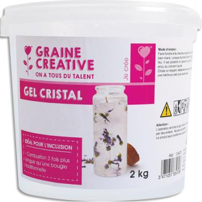 Pot de 2 kg de gel cristal Graine Creative à fondre pour créer des bougies
