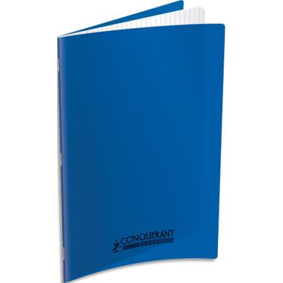 Cahier piqûre Conquerant C9 - 24x32cm - 60 pages - 90g - grands carreaux - Seyès - Couverture polypr