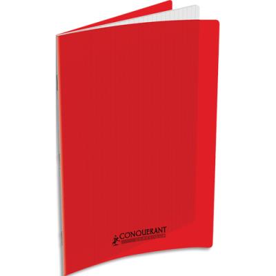Cahier piqûre Conquerant C9 - 24x32cm - 60 pages - 90g - grands carreaux - Seyès - Couverture polypr