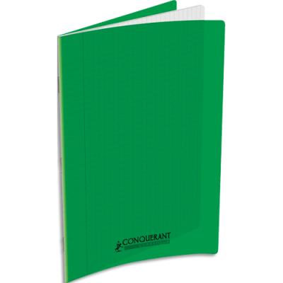 Cahier piqûre Conquerant C9 - 24x32cm - 60 pages - 90g - grands carreaux - Seyès - Couverture polypr
