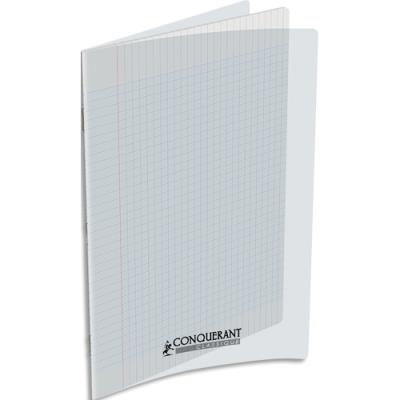 Cahier piqûre Conquerant C9 - 24x32cm - 48 pages - 90g - grands carreaux - Seyès - Couverture polypr