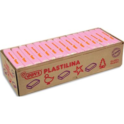 Boîte de 15 x 350 grammes de pâte à modeler végétale Jovi Plastilina couleur rose