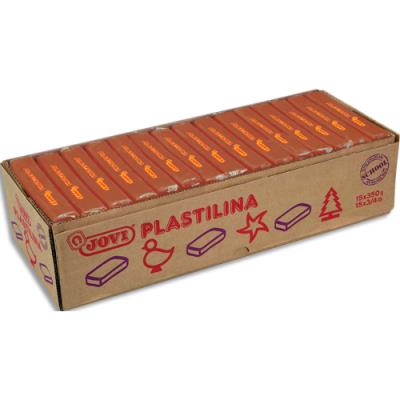 Boîte de 15 x 350 grammes de pâte à modeler végétale Jovi Plastilina couleur marron