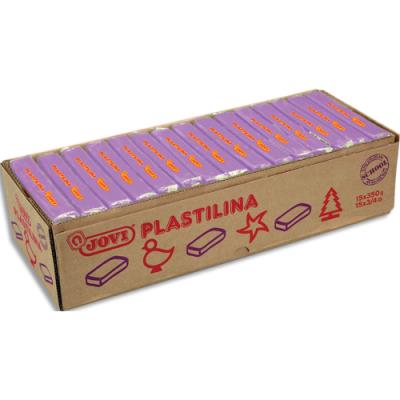 Boîte de 15 x 350 grammes de pâte à modeler végétale Jovi Plastilina couleur violette