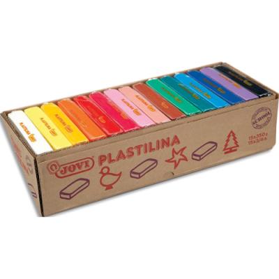 Boîte de 15 x 350 grammes de pâte à modeler végétale Jovi Plastilina couleurs assorties