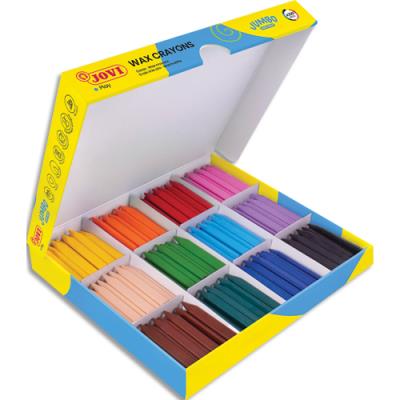 Schoolpack de 144 craies à la cire Jovi Jumbo Esay Grip triangulaire - couleurs assorties