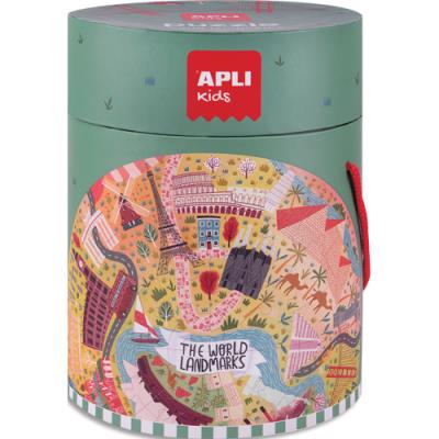 Puzzle circulaire de 48 pièces Apli Kids pour apprendre les Monuments