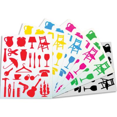 Pochette de 12 feuilles de gommettes Apli Kids sur la thématique des objets de la maison