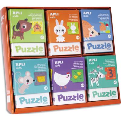 Boîte de 6 Puzzles duo Apli Kids