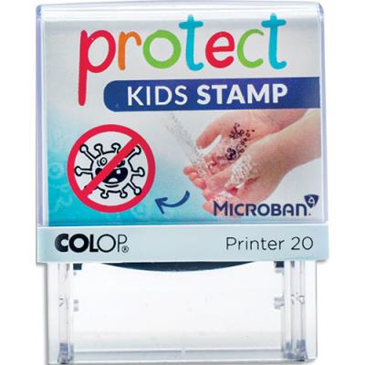 Tampon Colop Printer 20 Protect Kids Microban, pour apprendre aux plus grands à se laver les mains