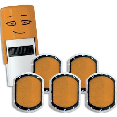 Boîte de 5 encriers Colop orange shiny pour tampon Nio Emoji