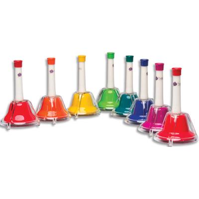 Jeu diatonique de 8 cloches accordées Fuzeau, à partir de 3 ans, cloches 2/1 à secouer ou frapper