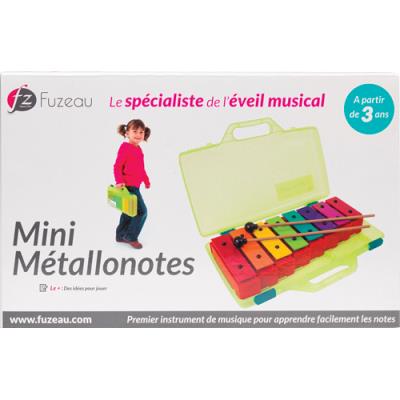 Mini métallonotes 8 lames accordées et colorées Fuzeau, DO3 à DO4, à partir de 3 ans