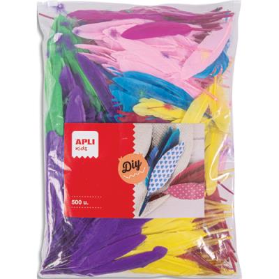 Sachet de 500 plumes Apli Kids couleurs assorties