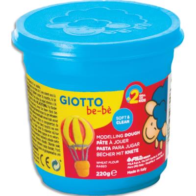 Pot de 220 grammes de pâte à jouer Giotto couleur cyan, livré par lot de 8