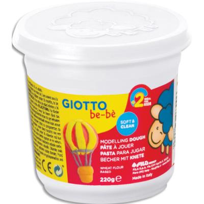 Pot de 220 grammes de pâte à jouer Giotto couleur blanc, livré par lot de 8