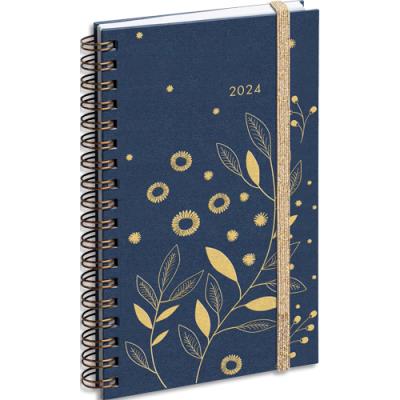 Semainier de poche Exacompta VEGETAL Espace - 16S, 9 x 16 cm - spiralé - coloris bleu