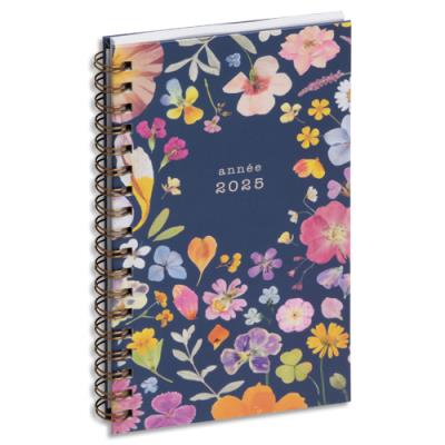 Semainier de poche Exacompta Chemin Des Marettes - Eurotime - 16S - Spiralé - 16 x 9 cm - Bleu