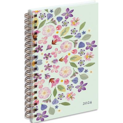 Semainier de poche Exacompta Chemin Des Marettes - Eurotime - 16S - Spiralé - 16 x 9 cm - Vert