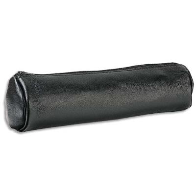 Trousse ronde 21x6x6cm - coloris cuir ébène