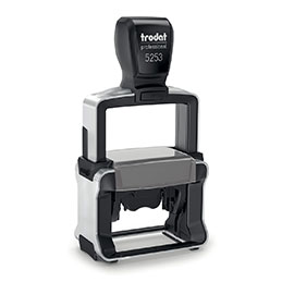 Tampon Trodat Metal Line 5253 - 6 lignes - empreinte à créer soi même