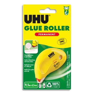 Roller de colle UHU Dry & Clean - jetable - colle permanente - 8,5 m x 6,5 mm