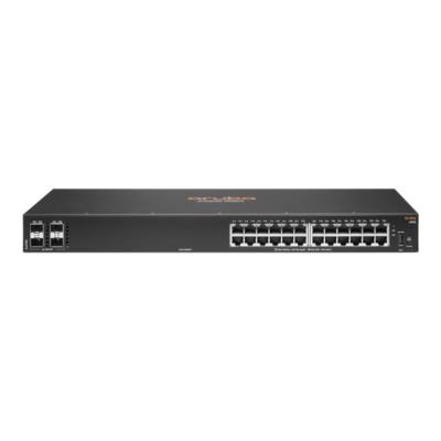 HPE Aruba 6100 24G 4SFP+ Switch - Commutateur - Géré - 24 x 10/100/1000 + 4 x 1 Gigabit / 10 Gigabit