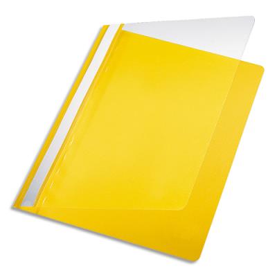 Chemise de présentation à lamelle Pergamy - A4 - polypropylène 17/100ème - coloris jaune