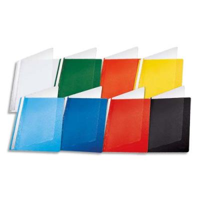 Chemise de présentation à lamelle Pergamy - A4 - polypropylène 17/100ème - coloris assortis