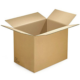 Caisse carton brune double cannelure RAJA 60x40x30 cm