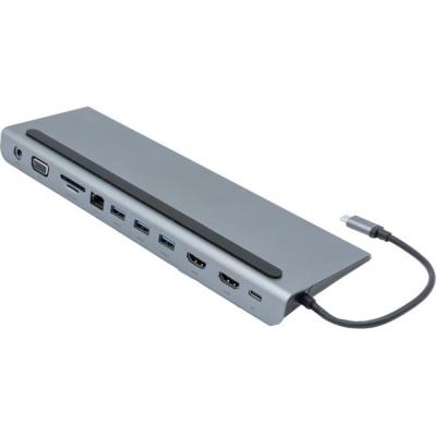 Docking Station USB-C 11 en 1 2xHDMI VGA LAN SD Audio PD100W