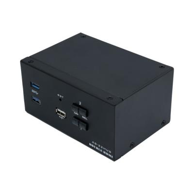 DEXLAN KVM 2 PORTS DOUBLE ECRAN HDMI 4K@60/USB 3.0 + câbles