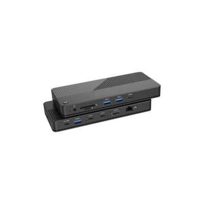 KVM USB-C Dock 10 in 2 entrée HDMI 4K- LAN- HUB +CHAR.PD100W