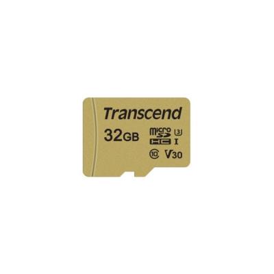 TRANSCEND Carte micro SDHC UHSI 500S Class 10 32 Go adaptateur SD inclus