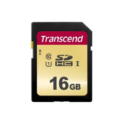 TRANSCEND Carte SDHC UHS I 500S Class 10 16 Go